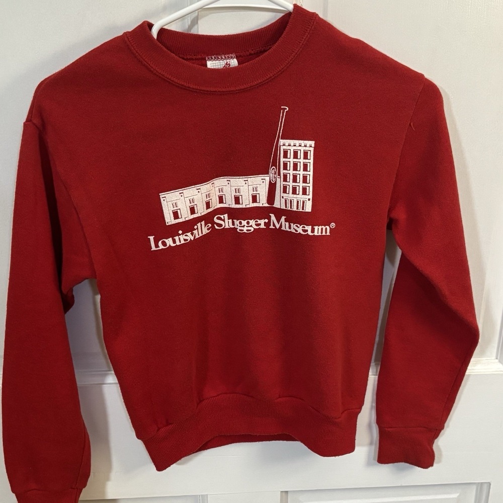Vintage Jerzees  Louisville Slugger Museum Youth Sweatshirt  M 10-12 Made In USA